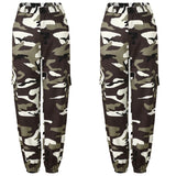 New Women Camo Cargo High Waist Hip Hop Trousers Pants Military Army Combat Camouflage Long Pants Hot Capris - Virtual Blue Store