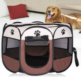 Portable Folding Pet tent Dog House Cage Dog Cat Tent Playpen Puppy Kennel Easy Operation Octagon Fence 2810 - Virtual Blue Store