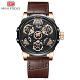 Luxury Brand Men Analog Leather Sports Watches Brown Men's Army Military Watch Male Quartz Clock Relogio Masculino 2020 waches - Virtual Blue Store