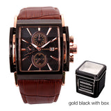 BOAMIGO men quartz watches large dial fashion casual sports watches rose gold sub dials clock brown leather male wrist watches - Virtual Blue Store