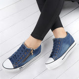 Fashion Platform Sneakers Women Casual Canvas Shoes Tenis Feminino Ladies Vulcanize Shoes Lace Up Trainers Zapatos Mujer - Virtual Blue Store