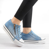Fashion Platform Sneakers Women Casual Canvas Shoes Tenis Feminino Ladies Vulcanize Shoes Lace Up Trainers Zapatos Mujer - Virtual Blue Store