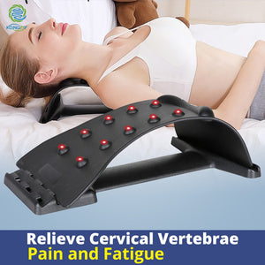 KONGDY Multi-function Back Stretchering Massager Magic Lumbar&Neck Support Device Spinal Relaxation Chiropractic Pain Relief - Virtual Blue Store