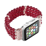Strap for Apple Watch band 42mm 44mm 40mm 38mm Colorful Comfortable Handmade Pearl Band for Iwatch series SE/6/5/4/3/2/1 - Virtual Blue Store