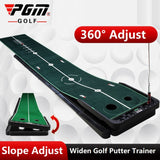 Pgm 3M Indoor Golf Putter Trainer Training Mat Golf Putter Adjustable Slope Green Putter Mini Golf Putting Green Mat - Virtual Blue Store