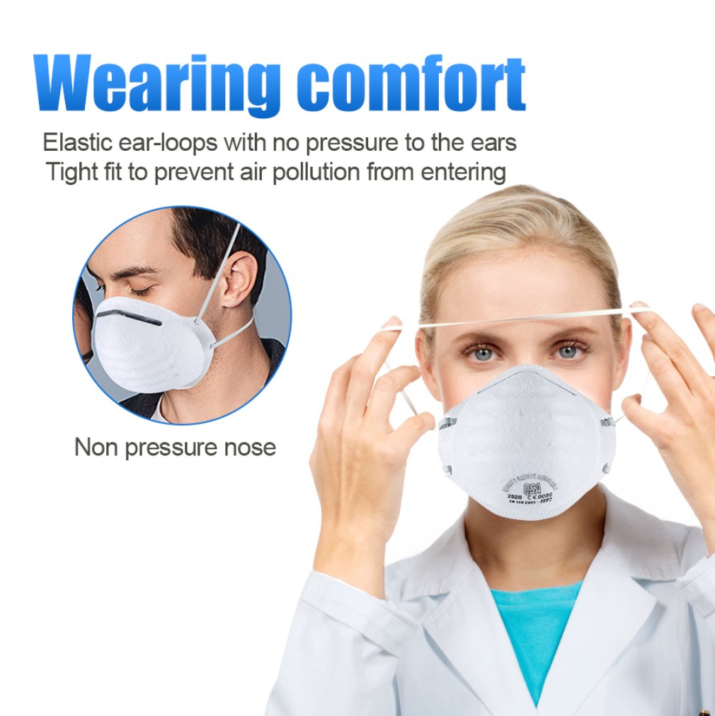 Disposable Masks 50/300pcs Mouth Mask 3-Ply Anti-Dust FFP3 FFP2 N95 Nonwoven Elastic Earloop Salon Mouth Face Masks - Virtual Blue Store