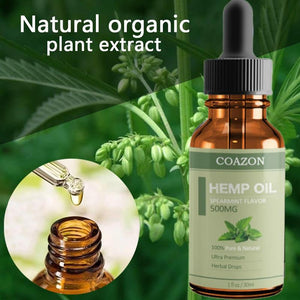Organic Hemp Seed CBD Oil Essential Oils Herbal Drops 50000mg Relieve Stress Massage Body Care Pain Relief Improve Sleep 30ml - Virtual Blue Store