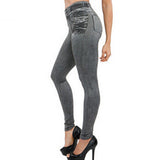 Leggings Jeans for Women Winter Denim Pants Plus Velvet Warm With Pocket Slim Jeggings Fitness Plus Size Leggins Pant - Virtual Blue Store