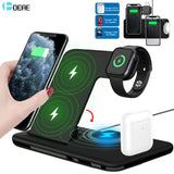 15W Qi Fast Wireless Charger Stand For iPhone 11 XR X 8 Apple Watch 4 in 1 Foldable Charging Dock Station for Airpods Pro iWatch - Virtual Blue Store