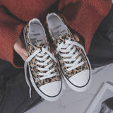 Ulzzang Leopard High-top Canvas Shoes Harajuku Sneakers Fashion New Lace-up Flat Shoes Women Classic Streetwear Wild Zapatos - Virtual Blue Store