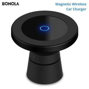 Bonola Magnetic Wireless Car Charger for iPhone 11/11Pro/11ProMax/XsMax/Xr/8 Qi Car Phone Wireless Charger For Samsung S10/S9/S8 - Virtual Blue Store