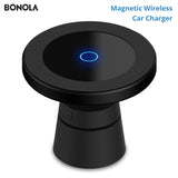 Bonola Magnetic Wireless Car Charger for iPhone 11/11Pro/11ProMax/XsMax/Xr/8 Qi Car Phone Wireless Charger For Samsung S10/S9/S8