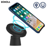 Bonola Magnetic Wireless Car Charger for iPhone 11/11Pro/11ProMax/XsMax/Xr/8 Qi Car Phone Wireless Charger For Samsung S10/S9/S8 - Virtual Blue Store