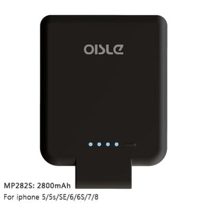 OISLE mini portable external battery charger battery case Power Bank for iPhone X 11 7 8 6s xs 12/Samsung S9/Huawei P30/xiaomi 9 - Virtual Blue Store