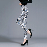 YSDNCHI New Stripe Leopard Print Leggings Women High Waist Legings Work Out Legging Sporting Push Up Trousers Fitness Leggins - Virtual Blue Store