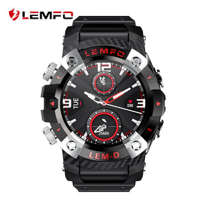 LEMFO LEMD Smart Watch Wireless Bluetooth 5.0 Earphone 2 In 1 360*360 HD Screen Sport Smartwatch Men For Android IOS Phone - Virtual Blue Store