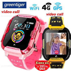 GPS Wifi SOS 4G Smart Watch Baby IP67 waterproof Camera position Tracker Kids Smartwatch Boys Girl VS A36E Q90 - Virtual Blue Store