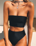 2019 Summer Solid Beach Swimsuit Swimsuits for Women Sexy Halter Swimwear Swimsuit Thong Female Bikini Sets Orange Pink Yellow - Virtual Blue Store