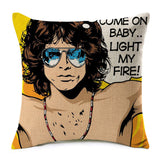 Super Star Peace Love& Music 1969 Cushion Cover Rock & Roll Home Decor Pillow Case Cojines Decorativos Para Sofa Pillow Cover - Virtual Blue Store
