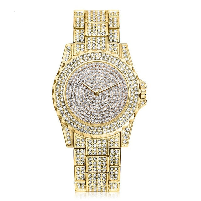 Feminino Relogio Women Watches Crystal Full Steel Ladies Wristwatch Quartz Woman reloj hombre montre femme zegarek damski saati - Virtual Blue Store