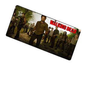 Walking Dead Super Large Size Lock Edge Thicken Mouse Pad 900*400*3MM Natural Rubber Material Waterproof Desk Mousepad - Virtual Blue Store