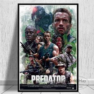 Arnold Schwarzenegger The Predator Monster Movie Poster And Prints Art Canvas Wall Pictures For Living Room Home Decor - Virtual Blue Store