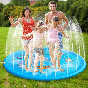 Kids Inflatable Water spray pad Round Water Splash Play Pool Playing Sprinkler Mat Yard Outdoor Fun PVC Swimming Pools - Virtual Blue Store