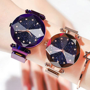 Ladies Magnetic Starry Sky Clock Luxury Women Watches Fashion Diamond Female Quartz Wristwatches Relogio Feminino Zegarek Damski - Virtual Blue Store