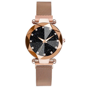 Ladies Magnetic Starry Sky Clock Luxury Women Watches Fashion Diamond Female Quartz Wristwatches Relogio Feminino Zegarek Damski - Virtual Blue Store