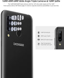 DOOGEE N20 Mobilephone Fingerprint 6.3inch FHD+ Display 16MP Triple Back Camera 64GB 4GB MT6763 Octa Core 4350mAh Cellphone LTE - Virtual Blue Store