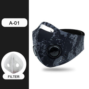 Anti Smoke Carbon Dust-proof  Breathable Mesh Bicycle Men Women Sports Sweat Headband Run Tennis Fitness Pirate Headband Sports - Virtual Blue Store