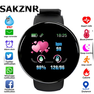 D18 Smart Watch Heart Rate Blood Pressure Fitness Tracker Men Women Smart Wristband Waterproof Sport Smartwatch For Android Ios