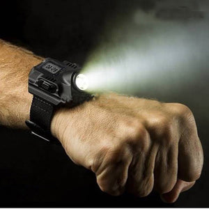 LED Flashlight Wrist Light High Power Rechargeable Night Watch Army Torch XPE Q5 R2 LED For Camping Outdoor Portable Lantern - Virtual Blue Store