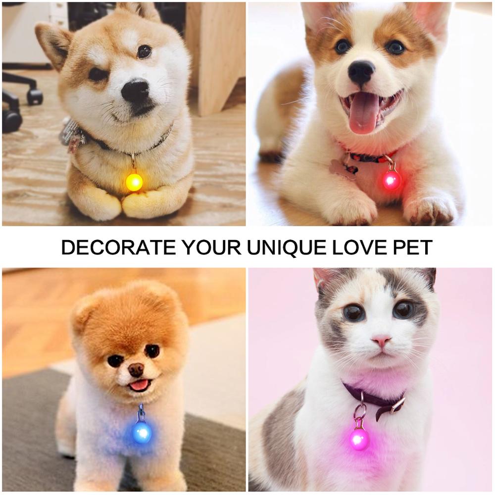 LED Flashlight Collar Dog Guide Lights Pet Night Safety Glowing Pendant Necklace Pet Luminous Bright Glowing Collar NO Battery - Virtual Blue Store