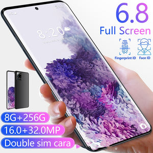 Newest 6.8 inch 1:1 Galay S20 global Shipping Camera Snapdragon 855 8GB RAM 256GB ROM Octa Core 4 smart phone - Virtual Blue Store