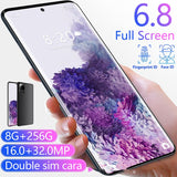 Newest 6.8 inch 1:1 Galay S20 global Shipping Camera Snapdragon 855 8GB RAM 256GB ROM Octa Core 4 smart phone