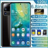Newest 6.8 inch 1:1 Galay S20 global Shipping Camera Snapdragon 855 8GB RAM 256GB ROM Octa Core 4 smart phone - Virtual Blue Store