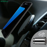 Qi Magnetic Car Wireless Charger For iPhone 8plus/Xr/XsMax Air Vent Wireless Car Charger Samsung S10/S9/Note 8 For Huawei XiaoMi
