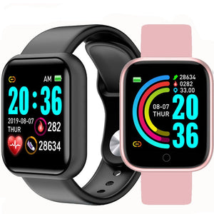 D20 Smart Watch Waterproof Bluetooth Blood Pressure Fitness Tracker Heart Rate Monitor Smartwatch For Apple IOS Android - Virtual Blue Store