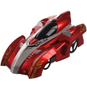 Remote Control Climbing Rc Car With Led Lights 360 Degree Rotating Stunt Toys Antigravity Machine Wall Car Gift Red - Virtual Blue Store