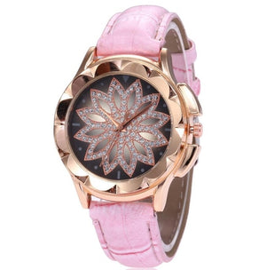 Watch Women Rhinestone Watches Ladies Watch Leather Big Dial Bracelet Women Wrist Watch  Crystal Relogio Feminino Clock - Virtual Blue Store