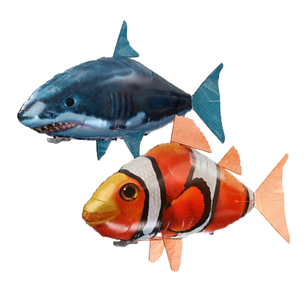 Remote Control Shark Toys Air Swimming Fish Infrared RC Flying Air Balloons Nemo Clown Fish Kids Toys Gifts Party Decoration - Virtual Blue Store