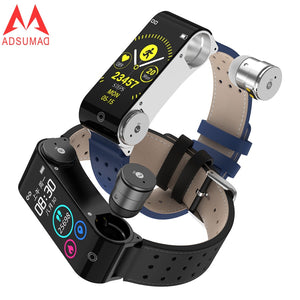 Smart Watch with bluetooth earphone headphone Headset Bracelet Band heartrate blood pressure motion detection - Virtual Blue Store