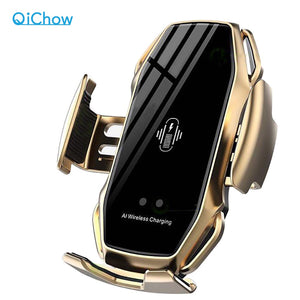 A5 10W Wireless Car Charger Automatic Clamping Fast Charging Phone Holder Mount Car for iPhone 11 Huawei Samsung Smart Phones - Virtual Blue Store