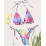 OMKAGI Bikini 2020 Tie dye Swimsuit Sexy Push Up Micro Bikinis Set Swimming Bathing Suit Beachwear Brazilian Swimwear Women - Virtual Blue Store