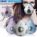 Smart Electric  Dustproof Face Mask Anti-Fog Air Purification Respirator Automatic Fresh Sports Leisurely FaceMask WILL NOT FOG UP YOUR GLASSES - Virtual Blue Store
