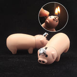 Mini Funny Piggy Gas Lighters Cigarette Cigar Pipe Gadgets for Men Gift Smoking Accessories Unusual Lighters