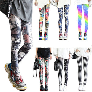 Fashion Leggings Sexy Casual Highly Elastic and Colorful Leg Warmer Fit Most Sizes Leggins Pants Trousers Woman's Leggings - Virtual Blue Store
