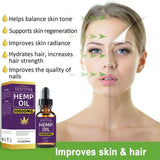30ML Organic Hemp Oil 3000mg CBD Hemp Seeds Oil Extract Drops for Skin Pain Relief Reduce Anxiety Better Sleep Anti Stress - Virtual Blue Store