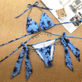 In-X Shiny diamond bikini 2020 Sexy push up halter swimsuit female crystal swimwear women Brazilian biquini Bathing suit new - Virtual Blue Store